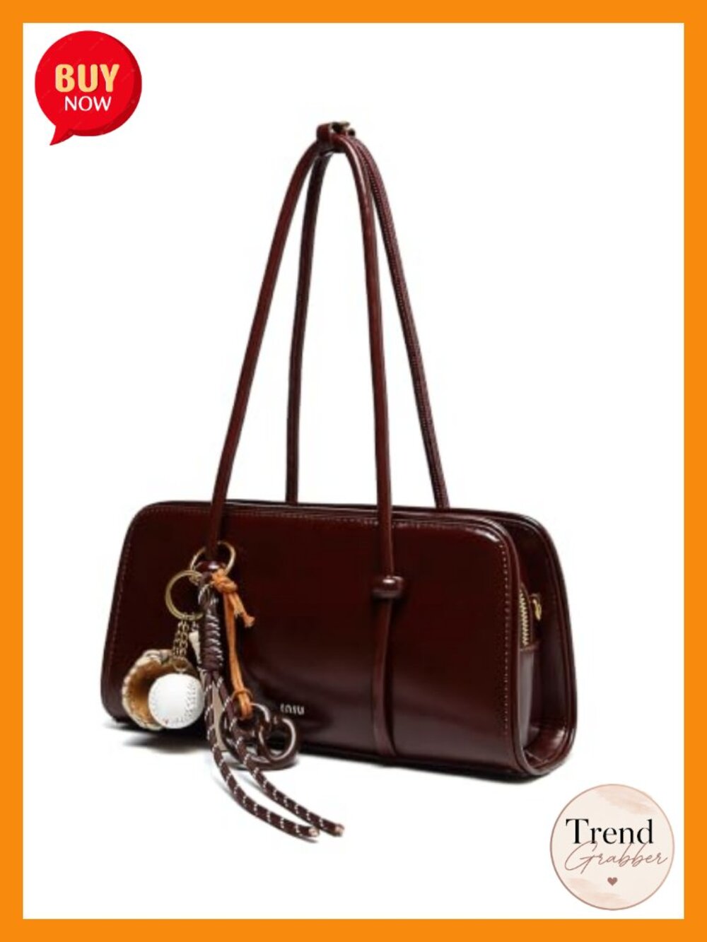 Faux Leather Crossbody Bag Satchel with Top Handles